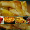 Нежный фруктовый пирог с яблоками, персиками и заварным кремом