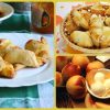Рогалики из дрожжевого теста с фруктами