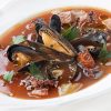 Итальянский густой суп с черри и морепродуктами